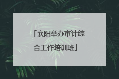 襄阳举办审计综合工作培训班