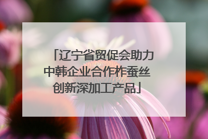 辽宁省贸促会助力中韩企业合作柞蚕丝创新深加工产品