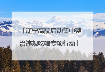 辽宁高院启动集中整治违规吃喝专项行动