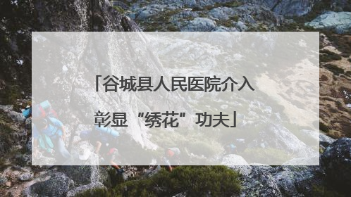 谷城县人民医院介入彰显“绣花”功夫