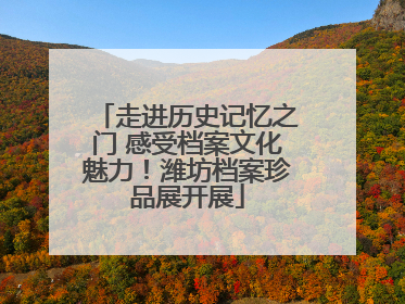走进历史记忆之门 感受档案文化魅力！潍坊档案珍品展开展