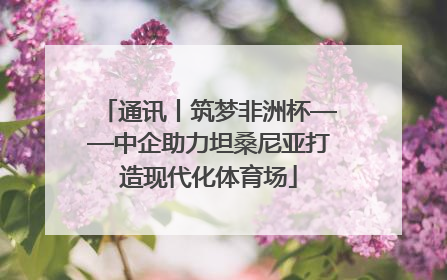 通讯丨筑梦非洲杯——中企助力坦桑尼亚打造现代化体育场