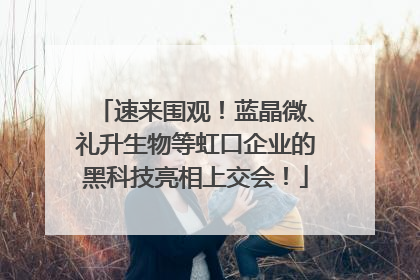 速来围观！蓝晶微、礼升生物等虹口企业的黑科技亮相上交会！