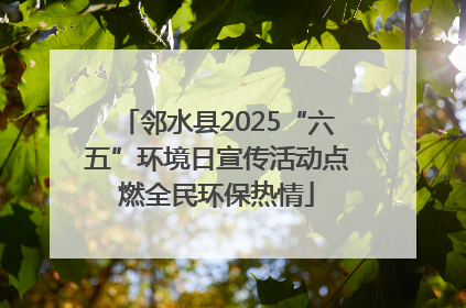 邻水县2025“六五”环境日宣传活动点燃全民环保热情