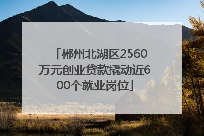 郴州北湖区2560万元创业贷款撬动近600个就业岗位