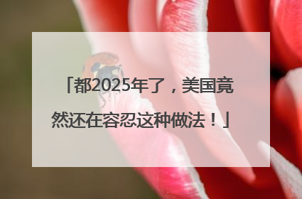 都2025年了，美国竟然还在容忍这种做法！