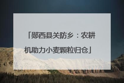 郧西县关防乡：农耕机助力小麦颗粒归仓