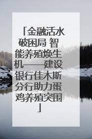 金融活水破困局 智能养殖焕生机——建设银行佳木斯分行助力蛋鸡养殖突围