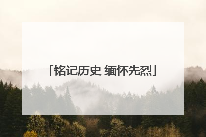 铭记历史 缅怀先烈