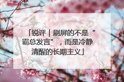 锐评｜刷屏的不是“霸总发言”，而是冷静清醒的长期主义
