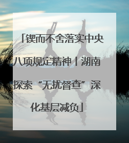 锲而不舍落实中央八项规定精神丨湖南探索“无扰督查”深化基层减负