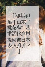 闪电深1度｜山东“桃花岛”艺术活化乡村缘何被日本友人推介？