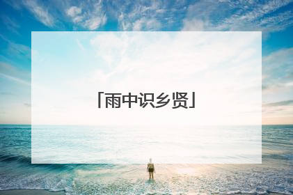 雨中识乡贤