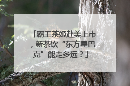 霸王茶姬赴美上市，新茶饮“东方星巴克”能走多远？