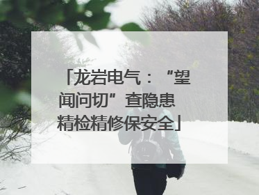龙岩电气：“望闻问切”查隐患 精检精修保安全