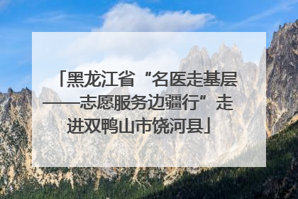 黑龙江省“名医走基层——志愿服务边疆行”走进双鸭山市饶河县