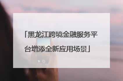 黑龙江跨境金融服务平台增添全新应用场景