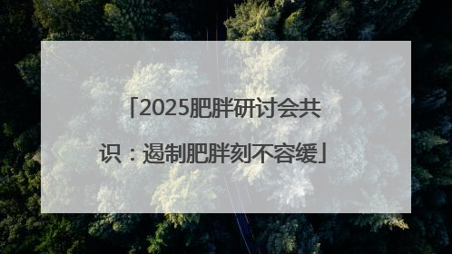 2025肥胖研讨会共识：遏制肥胖刻不容缓