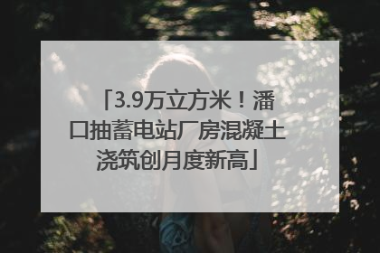 3.9万立方米！潘口抽蓄电站厂房混凝土浇筑创月度新高