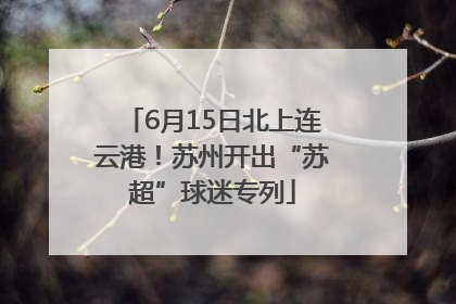 6月15日北上连云港！苏州开出“苏超”球迷专列