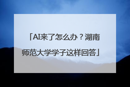 AI来了怎么办？湖南师范大学学子这样回答
